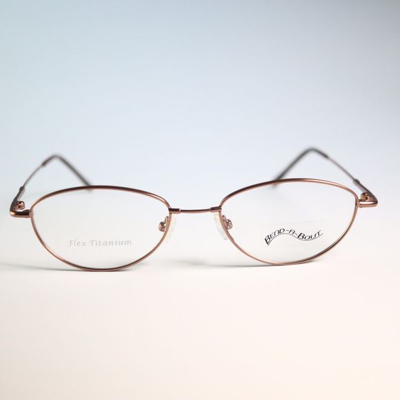 Bend-a-Bout Flex Titanium hinges eyeglasses golden frame 51-17 135 Champagne N14 - Picture 2 of 11